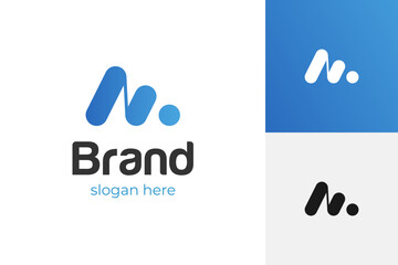 Obraz premium Letter m dots for digital media logo icon design. motion graphic vector symbol logo template