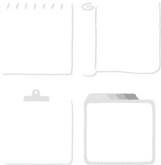 빈 종이 플랫 일러스트 