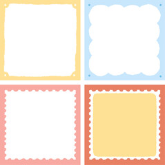 크레파스 질감의 카드뉴스 프레임 메모지 컬렉션