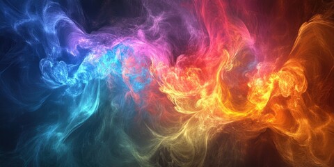Obraz premium Colorful abstract fractal digital backdrop