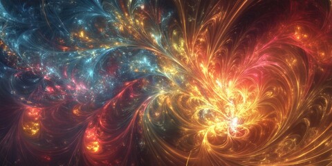 Colorful abstract fractal background design