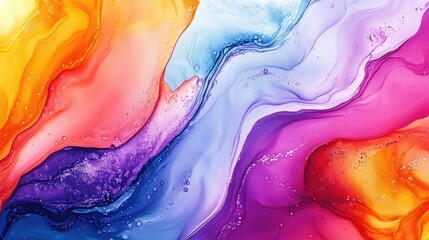 Vibrant Dye Artwork Stunning Fantasy Art with Texture Colorful Illustrative Design Ink Textured Background Floral Acrylic Fabric Design Enchanting Fashion Paint Watercolor Texture