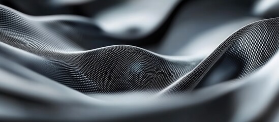 Naklejka premium Futuristic Metallic Blurred Background with Silver Dynamic Layers Sleek Fluid Illustration of a Minimal Digital Gray Surface and Modern Aluminum Gradient Mesh