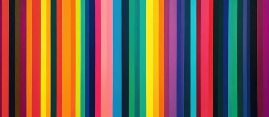 Stripes with a lively array of vibrant and contrasting colors create a dynamic visual effect