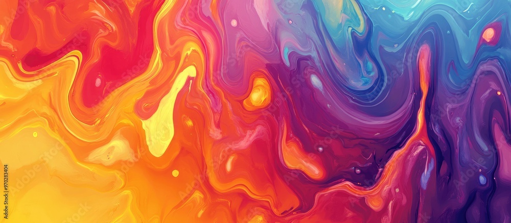 Poster vibrant color patterns generated through 2d rendering techniques