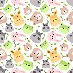 Fototapeta premium pattern with funny animals