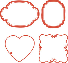 라벨 프레임 리본