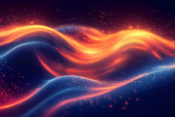 Fototapeta premium Galaxy Intersection 3D Particle Light Flow