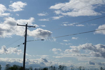 Power lines and sky