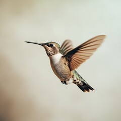 Fototapeta premium hummingbird isolated on paper background