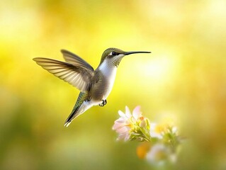 Fototapeta premium hummingbird isolated on summer background