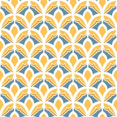 Fototapeta premium Flower Pattern Ethnic Geometric native tribal boho motif aztec textile fabric carpet mandalas African