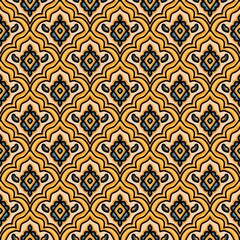 Flower Pattern Ethnic Geometric native tribal boho motif aztec textile fabric carpet mandalas African