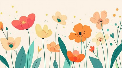 Colorful Flower Wall Art As Nature Background Floral Decoration For Interior Design