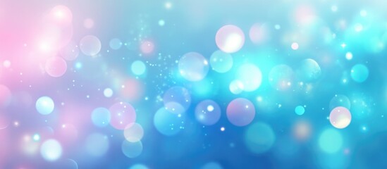 Obraz premium Soft Blue Dreamy Bokeh Ball Glowing Background Texture