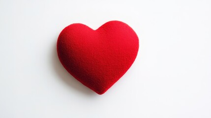 Fototapeta premium Simple Flat Heart Icon on a White Background, Ideal for Minimalist Designs and Graphic Use
