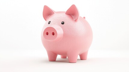 Obraz premium Piggy bank with interest forecast, growing savings projections, 3D illustration