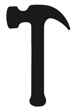 recommend clip art: Construction Worker Symbol: Claw Hammer Silhouette 