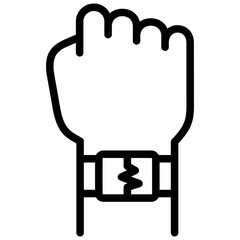 watch icon illustration design with outline