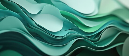 Fototapeta premium Beautiful Abstract Organic Green And Blue Liquid Background 3D