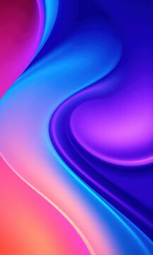 a dynamic and modern mobile phone wallpaper with an organic fusion of electric violet transitioning into teal blue and warm sunset orange in a sleek curvilinear motion.