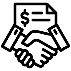 Agreement icon vector symbol illustration