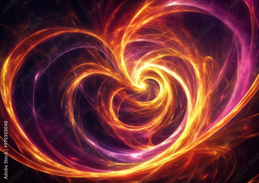 Aufkleber abstract glowing wires a vibrant computer generated image showcasing fractal art with bright lines a