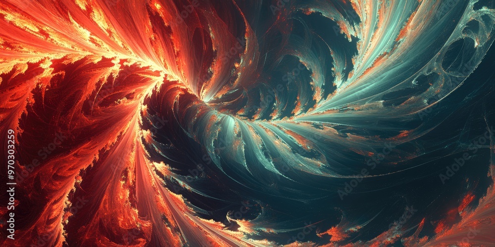 Aufkleber abstract fractal design suitable for artistic projects business applications banners templates and c