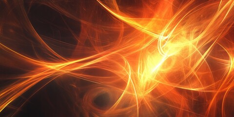 Obraz premium Abstract fractal background featuring intersecting lines and luminous effects