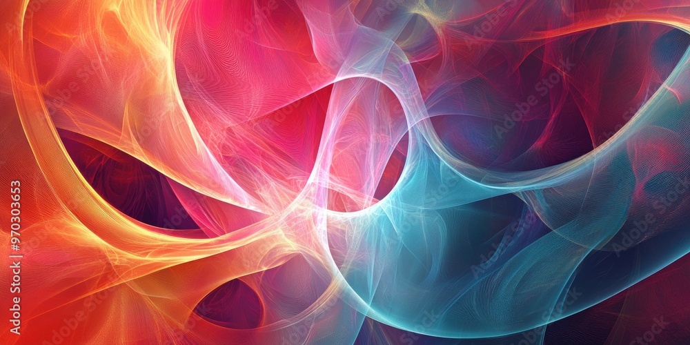 Aufkleber abstract fractal background featuring a multilayered computer generated design