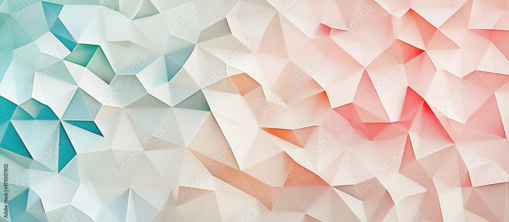 Aufkleber geometric triangle pattern in a low polygon style