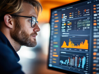 Accounting and Financial concept. Investors working on desk office and use computer keyboard and laptop to check data cost
