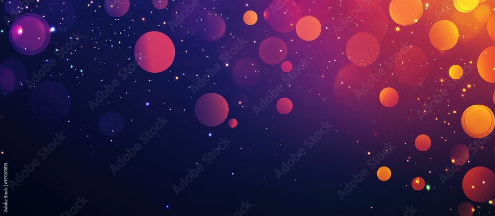 Poster abstract multicolored background with blur and sparkle effect banner size