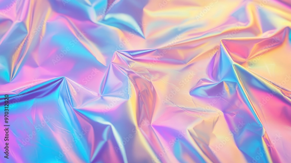Aufkleber mesmerizing holographic iridescent rainbow vinyl sheet with color changing effects for background de