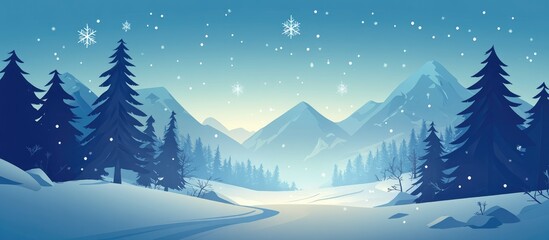 Fototapeta premium Stunning Winter Landscape Wallpaper Featuring Frozen Snowflakes