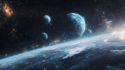 Obraz premium Nice outer space background