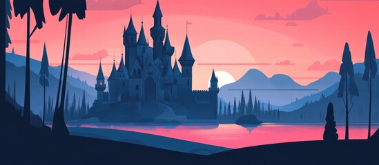 Obraz premium Enchanting Fairy Tale Castle Reminiscent Of Classic Stories