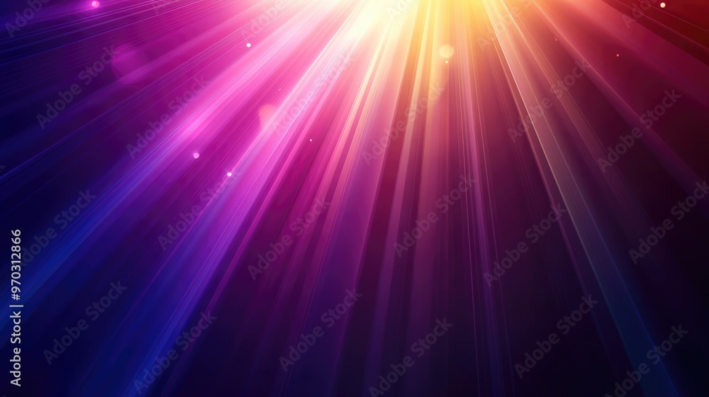 Aufkleber spectral light background illustration with glow effect vector illumination lines and beautiful rays
