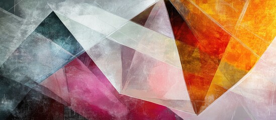 Abstract geometric shape in textured glass design