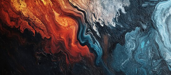 Abstract acrylic background featuring a marble style with paint stroke textures Ideal for web and game design this macro image captures grunge mud art and surrealistic effects on canvas