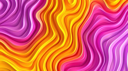 Obraz premium Abstract wavy patterns in vibrant colors create a dynamic visual effect, suitable for backgrounds or digital art.