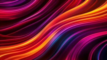 Obraz premium Seamless swirl pattern, bold neon lines, futuristic tech style, vivid colors, abstract 3D design