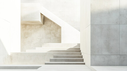 Obraz premium Geometric Harmony: Minimalist Design of Order and Regulation in Neutral Tones