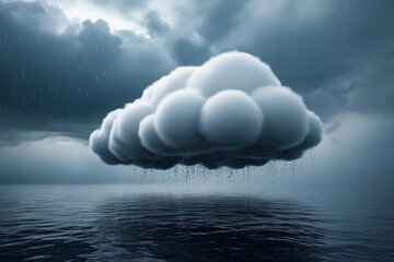 Vibrant 3D Visualization of Melancholic Rain Clouds in Dimming Weather Conditions