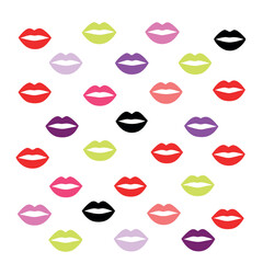 Pretty lips in flat style