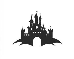 Obraz premium Fantasy castle logo symbols icon template illustration
