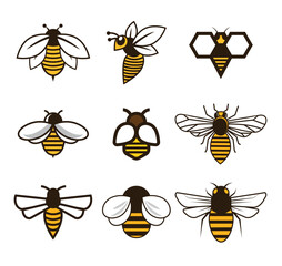 honey bee logo design