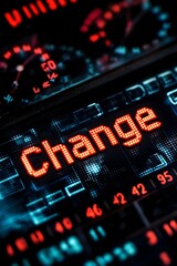 Obraz premium Digital Clock Display Representing Rapid Global Business Change and Transformation