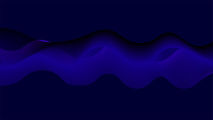Abstract vector background with blue wavy lines. Blue wave background. Blue wavy lines on a black background,