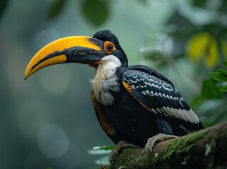 Obraz premium A Vibrant Toucan Perched on a Branch
